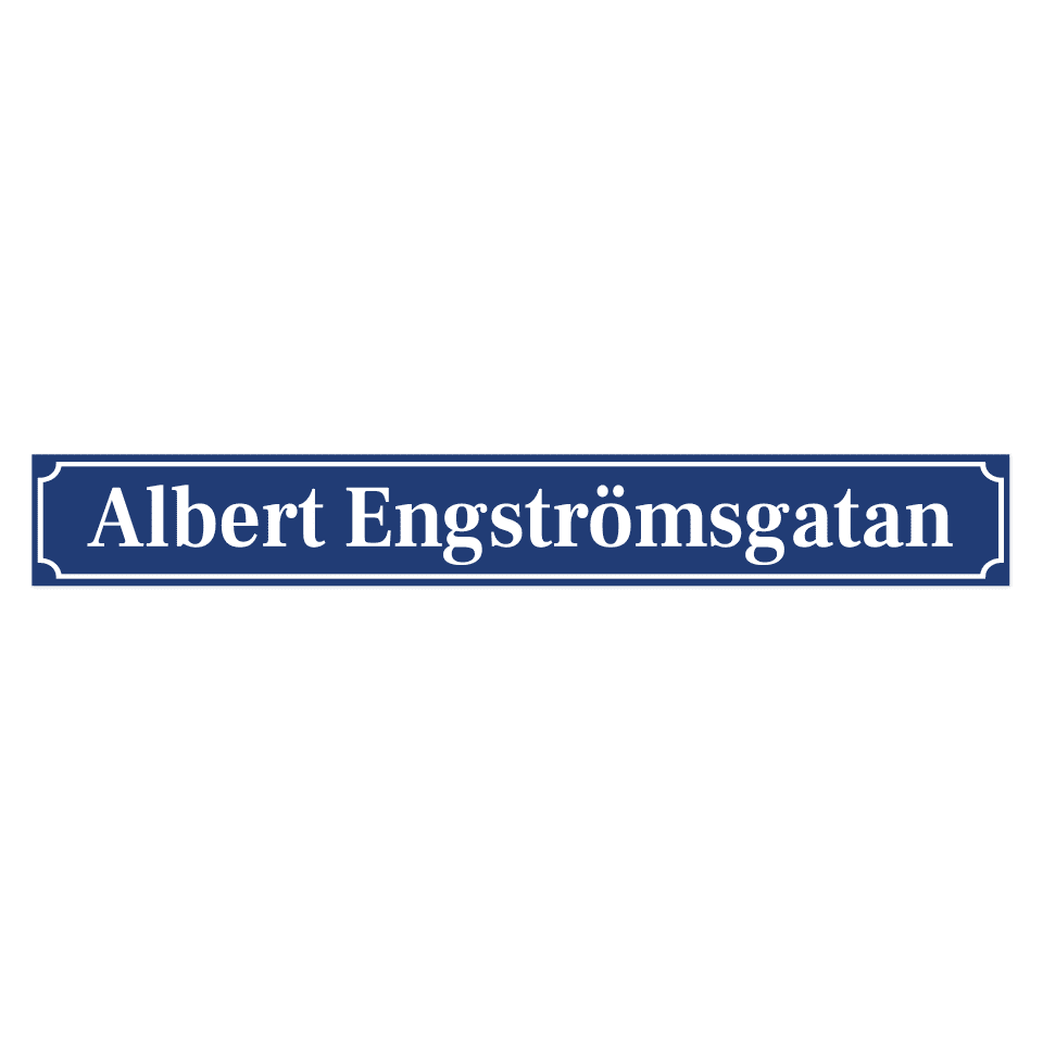 Gatunamnskyltar enkelsidig, 1 rad text för fasad med gammaldags design-skylten har storleken 1000x135mm och tillverkas i materialet Aluminium 2mm. Denna standardskylt kan anpassas så att du kan skapa din egen version av skylten.