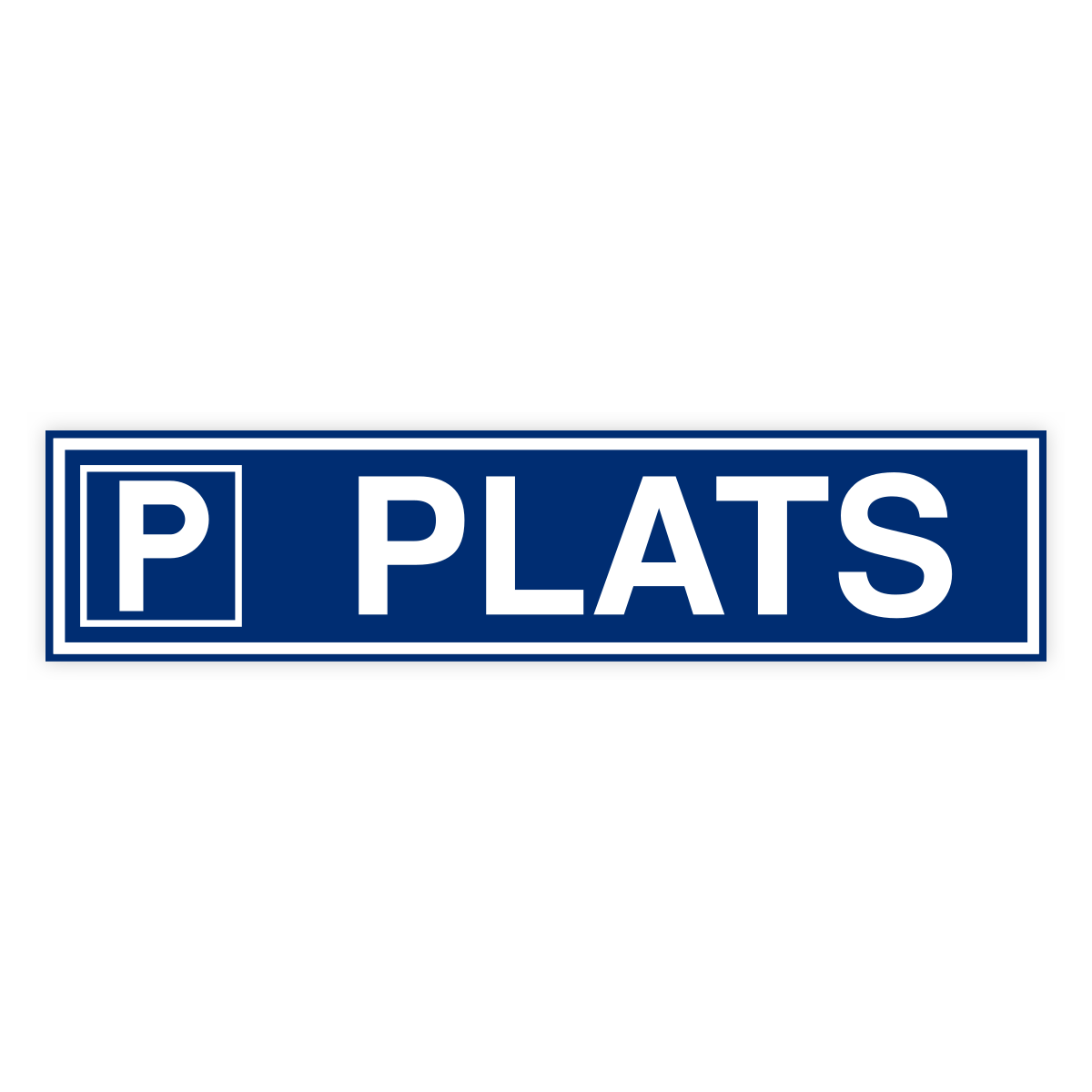 P Plats-skylten har storleken 650x150mm och tillverkas i materialet aluminium 07mm. Denna standardskylt kan anpassas så att du kan skapa din egen version av skylten.